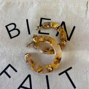 Madewell Tortoise Shell Hoop Earrings